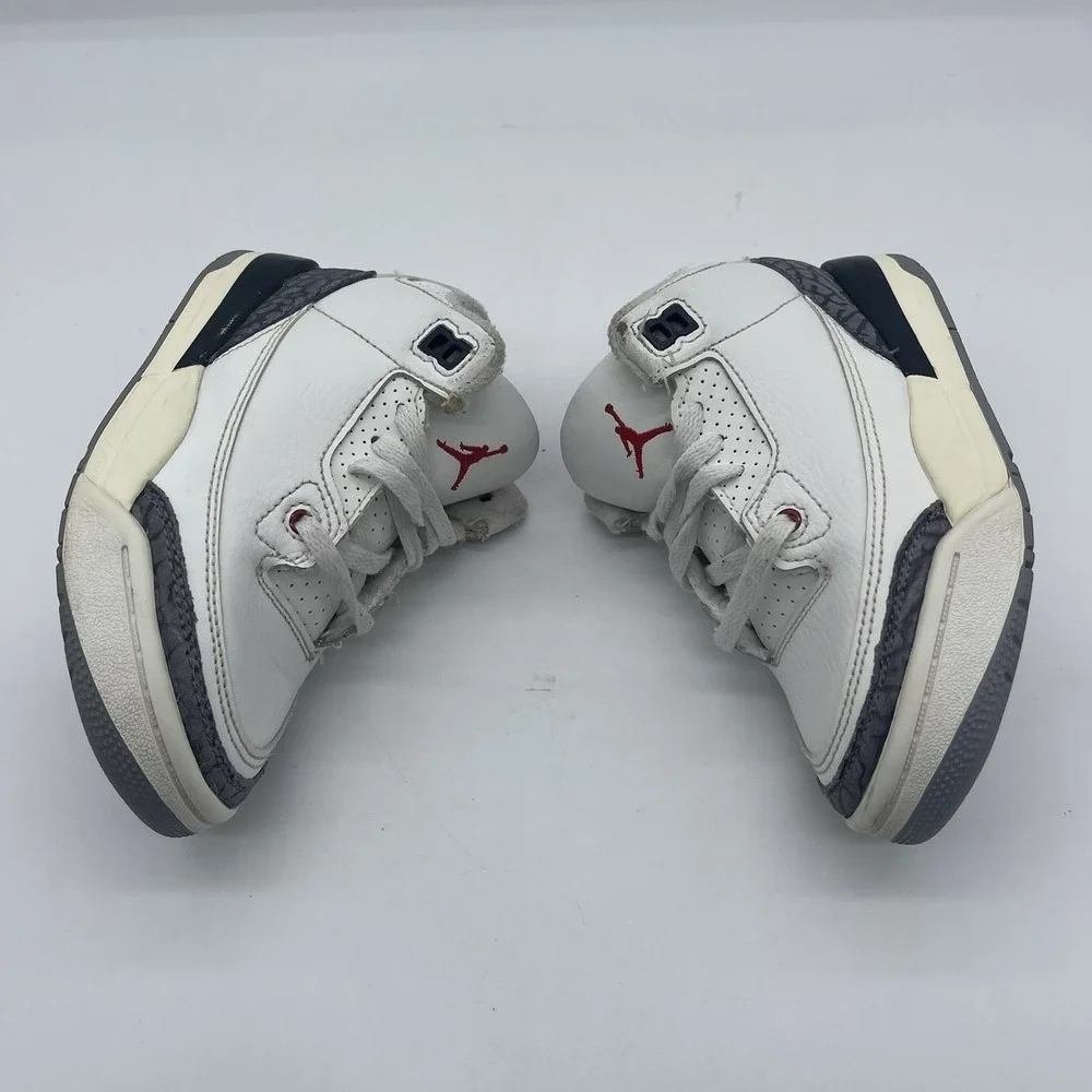 Nike Air Jordan 3 Retro Kid's Size 11C Shoes DM0966-100 'White Cement' Sneakers